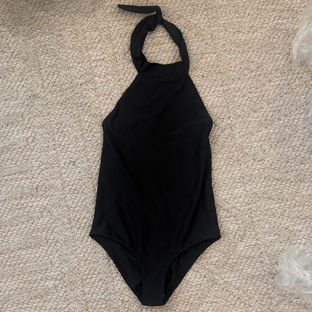 Mikoh Black Halter One-Piece Swimsuit new without tags